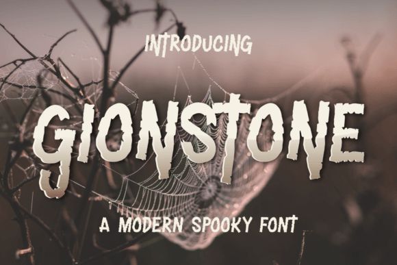 Gionstone: A Spooky-Perfect Display Font for Halloween Branding